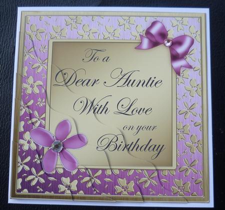 Floral Elegance Birthday Great Auntie Wavy Corner by Charlie Angel