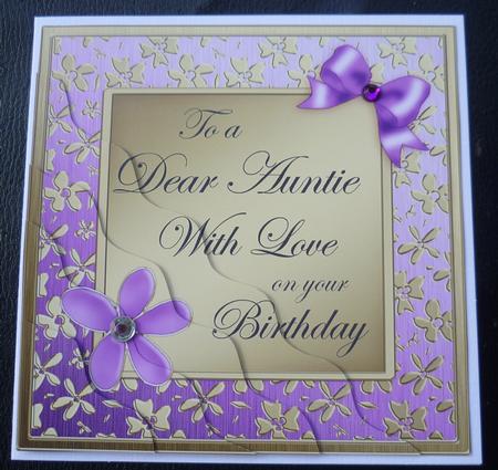 Floral Elegance Birthday Great Auntie Wavy Corner by Charlie Angel