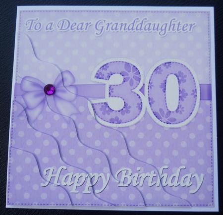 30th Birthday Granddaughter Felties Wavy Corner Side Stacker by Charlie Angel