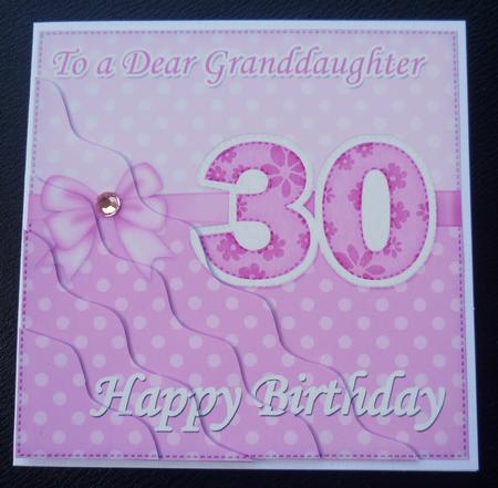 30th Birthday Granddaughter Felties Wavy Corner Side Stacker by Charlie Angel