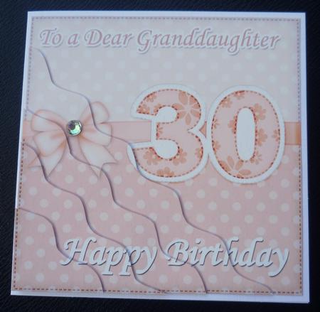 30th Birthday Granddaughter Felties Wavy Corner Side Stacker by Charlie Angel