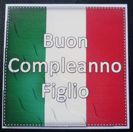 Flying the Flag Italian Happy Birthday Son by Charlie Angel