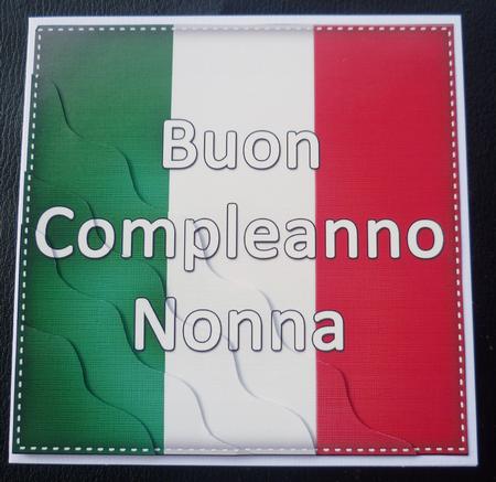 Flying the Flag Italian Happy Birthday Grandma by Charlie Angel