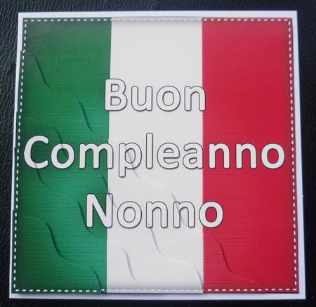 Flying the Flag Italian Happy Birthday Grandpa by Charlie Angel