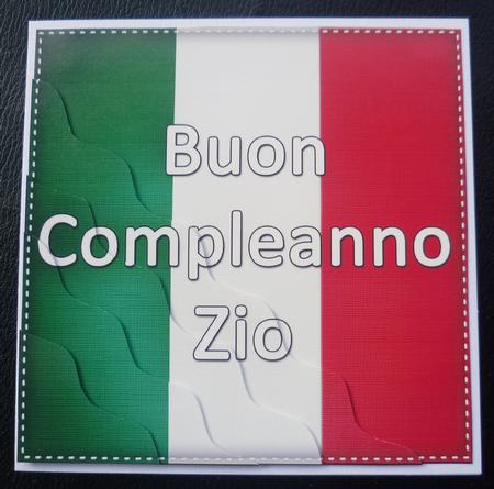 Flying the Flag Italian Happy Birthday Uncle by Charlie Angel