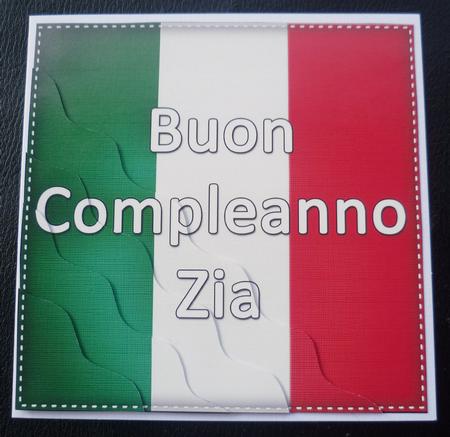 Flying the Flag Italian Happy Birthday Aunt by Charlie Angel
