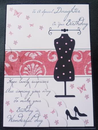 For My Special Daughter Shell Edged Corner Stacker Card by Charlie Angel