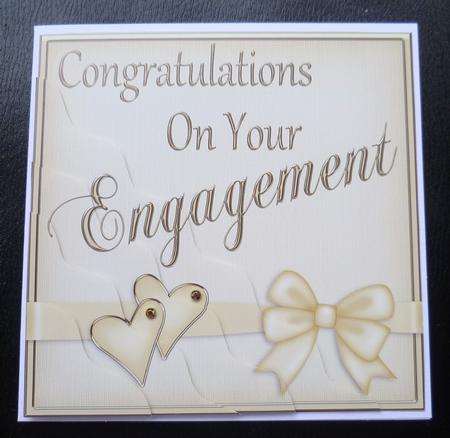 Elegant Romantic Engagement Wavy Corner Side Stacker Topper by Charlie Angel