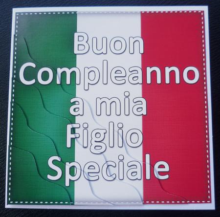 Flying the Flag Italian Happy Birthday Special Son by Charlie Angel