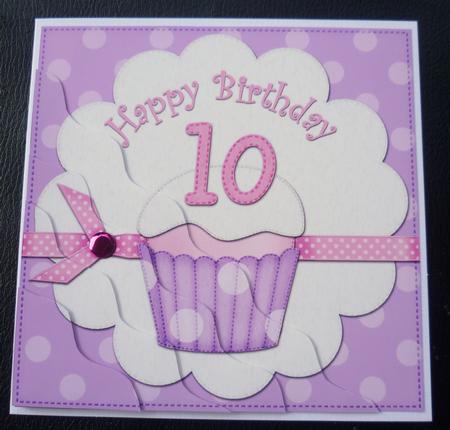 10th Birthday Cupcake Felties Wavy Corner Side Stacker by Charlie Angel