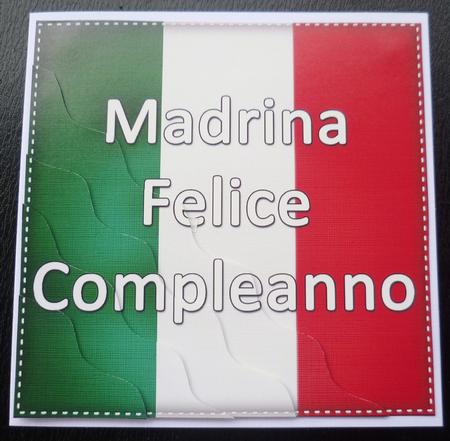 Flying the Flag Italian Happy Birthday Godmother by Charlie Angel