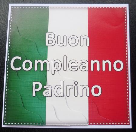 Flying the Flag Italian Happy Birthday Godfather by Charlie Angel