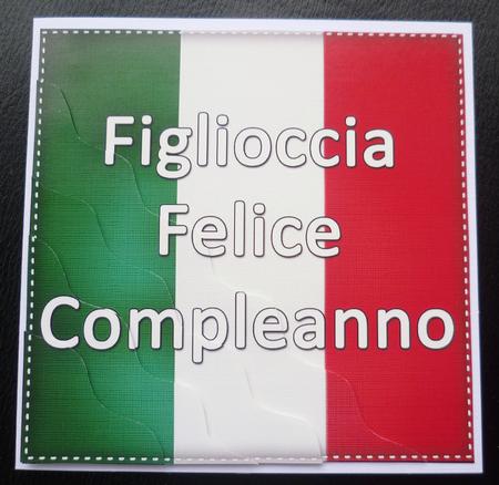 Flying the Flag Italian Happy Birthday Goddaughter by Charlie Angel