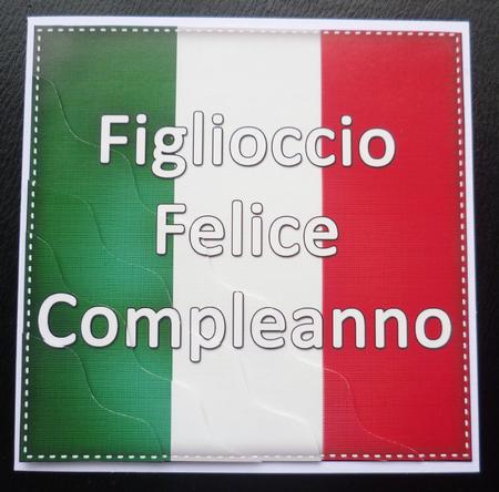 Flying the Flag Italian Happy Birthday Godson by Charlie Angel