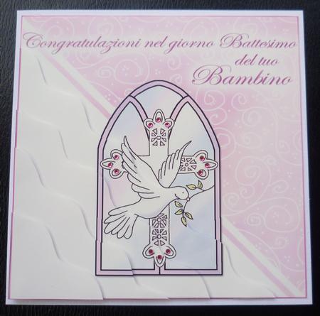 Italian Christening Day Wavy Corner Side Stacker Topper by Charlie Angel