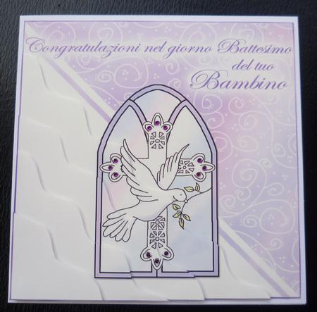 Italian Christening Day Wavy Corner Side Stacker Topper by Charlie Angel