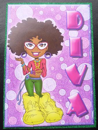 The Glitter Diva Bling Baby Shell Edged Corner Stacker Card by Charlie Angel