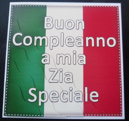 Flying the Flag Italian Happy Birthday Aunt by Charlie Angel
