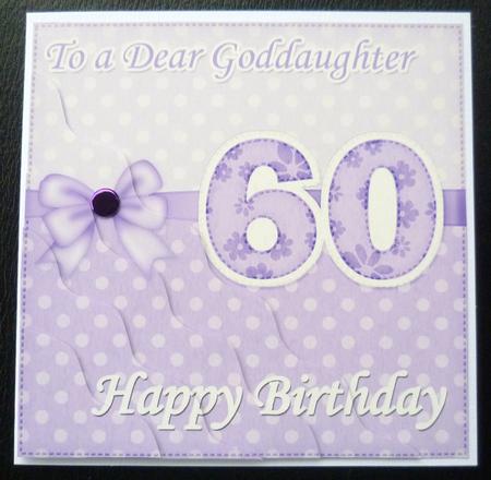 60th Birthday Goddaughter Felties Wavy Corner Side Stacker by Charlie Angel
