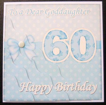 60th Birthday Goddaughter Felties Wavy Corner Side Stacker by Charlie Angel