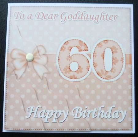 60th Birthday Goddaughter Felties Wavy Corner Side Stacker by Charlie Angel
