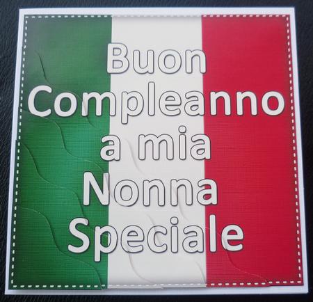 Flying the Flag Italian Happy Birthday Granny by Charlie Angel