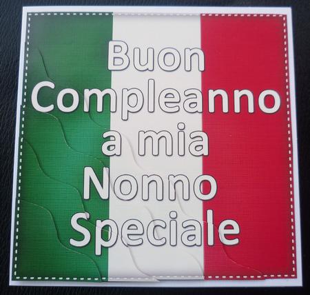 Flying the Flag Italian Happy Birthday Grandpa by Charlie Angel