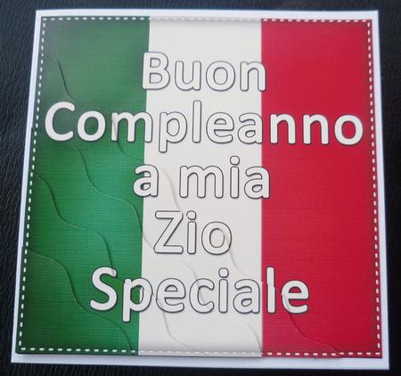 Flying the Flag Italian Happy Birthday Uncle by Charlie Angel
