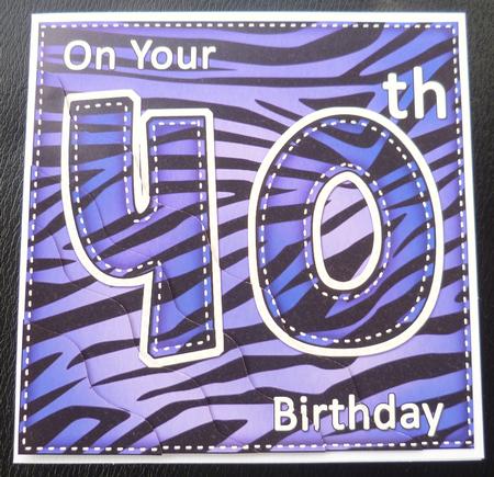 Funky Fun Zebra Print 40th Birthday Wavy Corner Side Stacker by Charlie Angel
