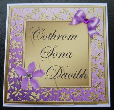 Floral Elegance Irish Gaelic Happy Anniversary by Charlie Angel