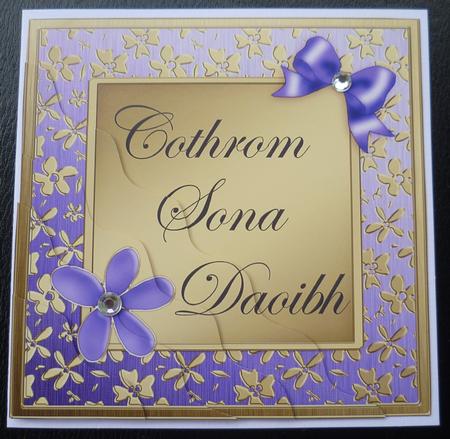 Floral Elegance Irish Gaelic Happy Anniversary by Charlie Angel