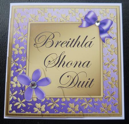 Floral Elegance Irish Gaelic Happy Birthday by Charlie Angel