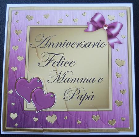 Italian Anniversary Mum and Dad Wavy Corner Side Stacker by Charlie Angel