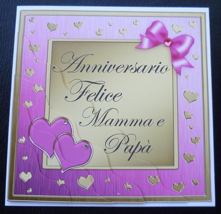 Italian Anniversary Mum and Dad Wavy Corner Side Stacker by Charlie Angel