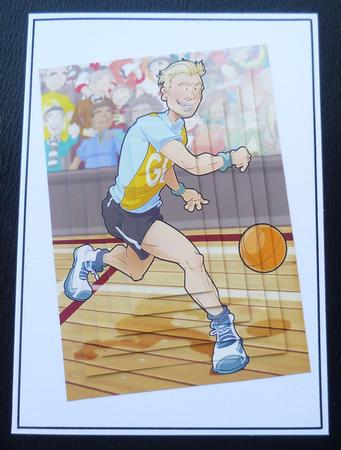 Netball Dude (male) Pyramid by Charlie Angel