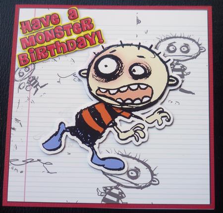 Little Monster 8x8 Quick Card by Charlie Angel