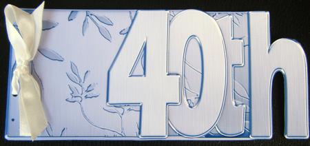 40th Elegant Metallic Book Sheet by Charlie Angel