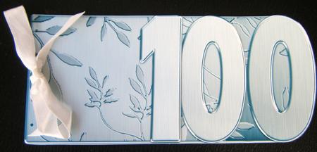100th Elegant Metallic Book Sheet by Charlie Angel