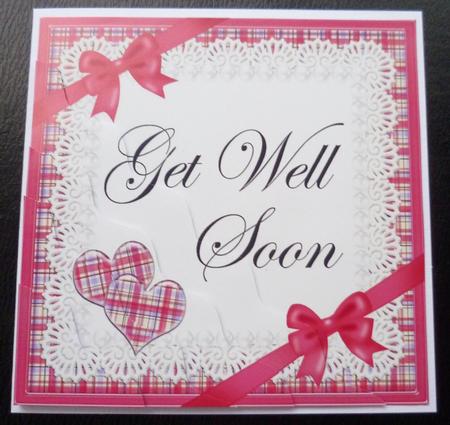Tartan Get Well Soon Wavy Corner by Charlie Angel
