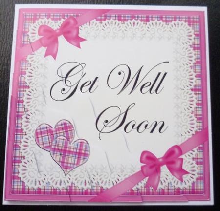 Tartan Get Well Soon Wavy Corner by Charlie Angel