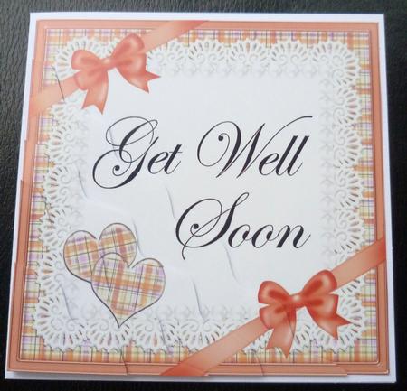 Tartan Get Well Soon Wavy Corner by Charlie Angel