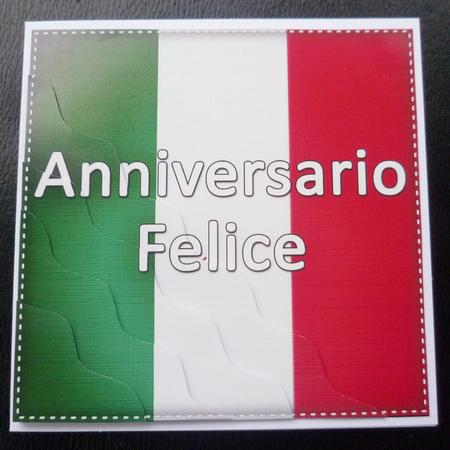 Flying the Flag Italian Happy Anniversary by Charlie Angel