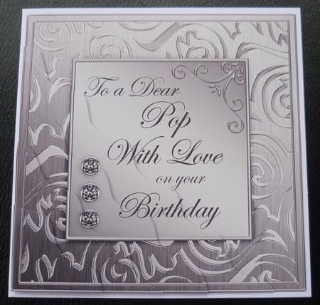 Elegant Metallic Birthday Pop Wavy Corner Stacker by Charlie Angel