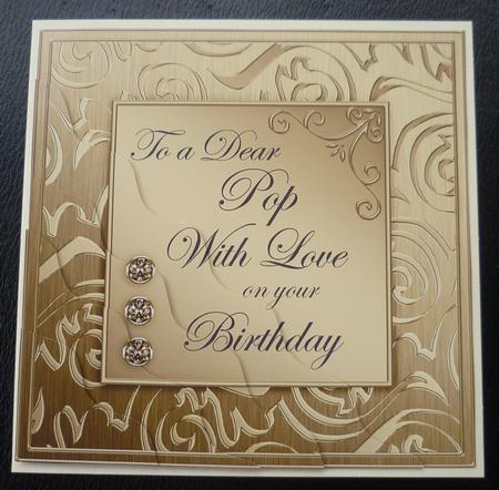 Elegant Metallic Birthday Pop Wavy Corner Stacker by Charlie Angel