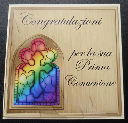 Italian First Communion Wavy Corner Side Stacker Topper by Charlie Angel