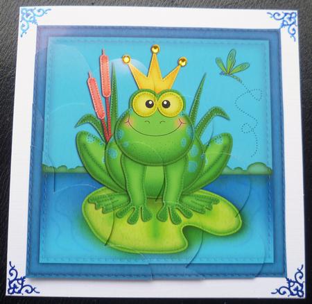 Freddy Frog Shell Edged Corner Side Stacker by Charlie Angel