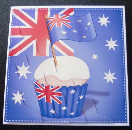 Flying the Flag Australia Cupcake Wavy Corner Side Stacker by Charlie Angel