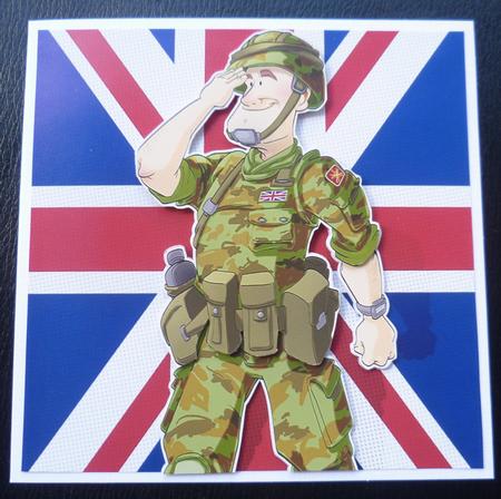 British Army Dude 8x8 Quick Card by Charlie Angel