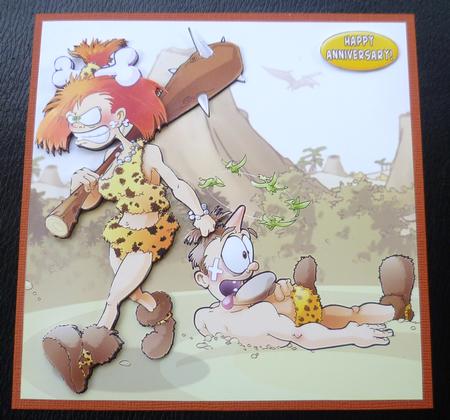 Prehistoric Love 8x8 Quick Card by Charlie Angel