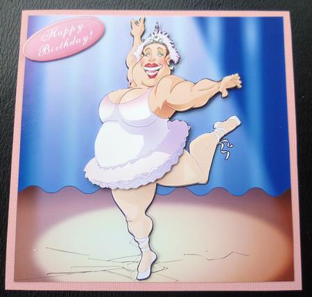 Ballerina Lady 8x8 Quick Card by Charlie Angel